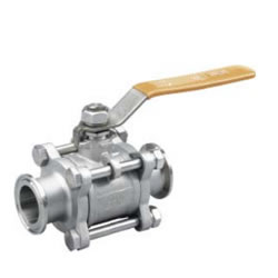 Three-Piece T-Clamp Sanitary Type Ball Valve